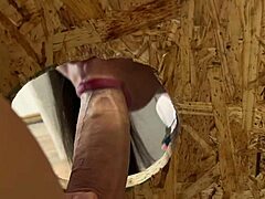 wanna see this slut take two stranger cocks through gloryhole for cum?