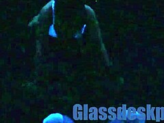 > scarlett johnson cries through rough blacklight creampie sex fetish