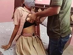 desi 18yo virgin student first time doggy big boobs tight