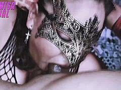 deepthroat goddess chokes on stepdad's cock for 10 sloppy minutes