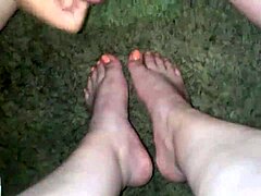 check out this massive cumshot exploding on sexy bbw feet and toes