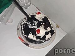 Scarlett's Nasty Birthday Feast of 11 Cum Loads on Cake
