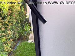 skinny japanese student slut baths in rice field creampie