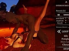 curvy white milf serenia slutted up fucks nero's big black dick fireside