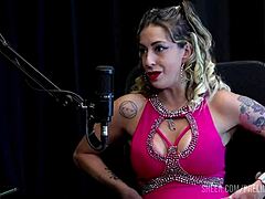 julia fontanelli's hottest preliminares podcast moments with bia hot part 2 on sheer red lingerie tease