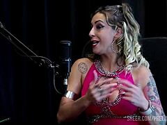 julia fontanelli's hottest preliminares podcast moments with bia hot part 2 on sheer red lingerie tease