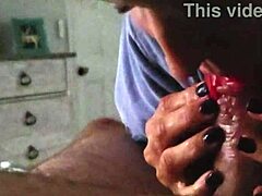 Amateur Wife's Sloppy Deepthroat Blowjob On Monster Cock With Fruit Roll-Up