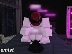 fucking this goth whore's big tits at new condo