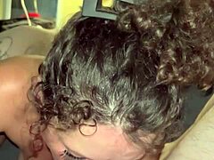 Busty hooker sucks and fucks client bareback at trap house