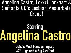 yo, angelina castro and lexxxi lockhart oil up those huge latina curves