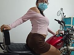 this young curvy latina films her kinky fuck doll domination fantasy with huge ass shaking