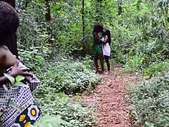 Ebony bffs, wanna share that massive dildo scissoring in lesbian threesome frenzy?