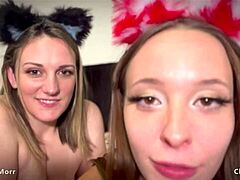 trick or treat? vampire babes kendall morr turn you into creampie fucktoy