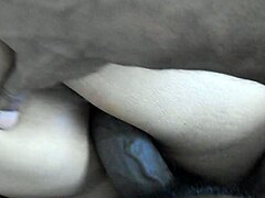 She takes that black shaft deep in her Asian ass