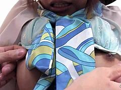 skinny japanese teen in pantyhose cosplay casting blowjob creampie doggystyle uncensored