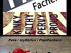 pervy papifachero dog demon grinds thong bulge nipples clamped with horny friend b