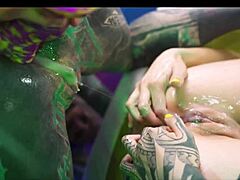 3 Tattoo Lesbians Gape Ass Swap Cum Prolapse