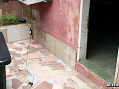 Stepsis and I masturbate kissing then fuck doggystyle outdoors watching porn