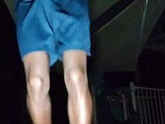 athletic brunette works out in dorm before roommate fucks her