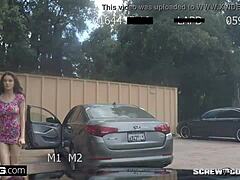 lana rhoades grips cops throbbing cock for wild car test drive