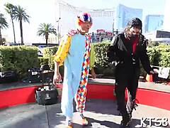 ladyboy bends for deep anal pounding