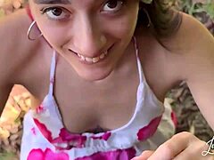 Latina slut begs gardener's monster cock for juicy creampie in garden