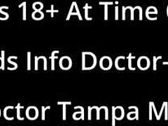 doctor tampa shames ebony cheerleader solana in deep exam