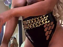 Watch busty ebony Nyla Storm twerk as vibrator hits pussy