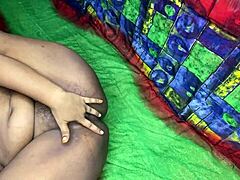 Desi bhabhi fingers her wet pussy in quick masturbation session