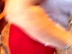 Quick fuck with neighbor lover while husband sleeps nearby