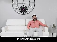 Pervy teen meets stepbro and rides his cock eagerly