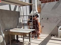 Churrasqueira Girl Takes Full Sausage Deep in Her Tight Ass