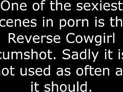 hot reverse cowgirl rides end in dripping cumshot compilations