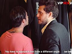 Black Slut Noe Milked by Two Euro Cocks Outdoors