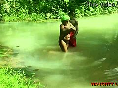 Ebony African Wife Creampied by Pastor in Baptism Water Full Video