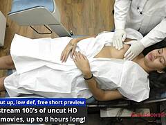 Angel Santana spreads for first backstage gyno exam