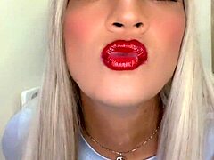 Slim Titted Transsexual Strokes Cock in Seductive Crossdressing Tease