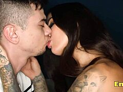 Ally's black-haired big tits lady kinky oral messy pussy licking hardcore reunion