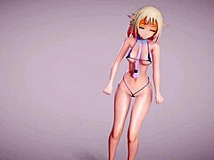 mmd r18 apple pie rocks micro bikini skirt in playful tease