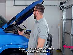 hormonal teen stepdaughter interrupts stepdaddy's work for sneaky fampie