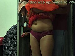 maid cleaning closet when owner sneaks up 😈 big tits indian milf fucked rough in kitchen 🔥