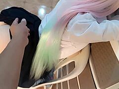 uh big ass college coed gets pov doggystyle cosplay pounding in bedroom