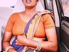 Indian maid's emotional car sex dirty telugu talk pissing passion