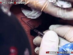 Amina Sky Takes Extreme Asshole Tattoo