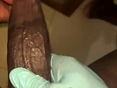 college girl throats huge toy in stockings like a nasty slave