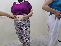 indian saas and wife take rough anal threesome cock pounding