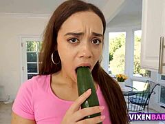 naughty stepdaughter deepthroats monster cock in garage gets creampie punishment