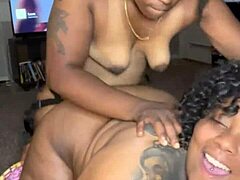 Ebony BBW faces react wildly during intense doggystyle