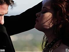 jenna's cuffed tight and fucked by monster cock