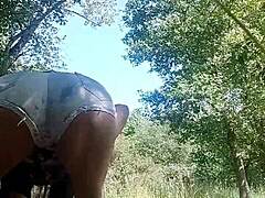 i was rubbing my pussy in the river... didn't see the voyeur watching me squirt 👀💦